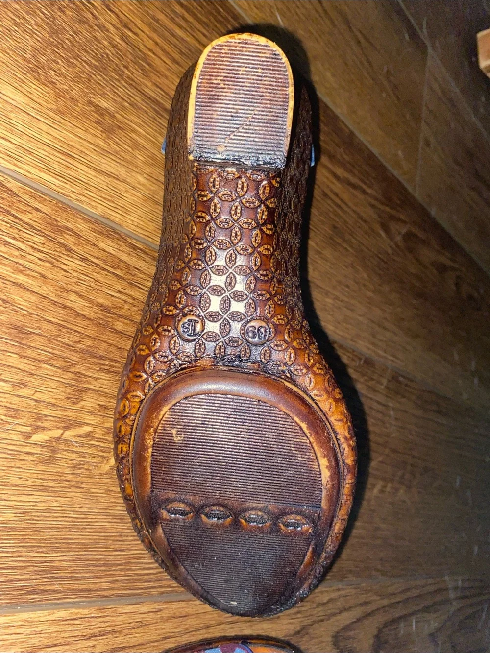 MoTalas Mola Art Wedge Sandals Geometric Zip Back Size 39 / 8.5